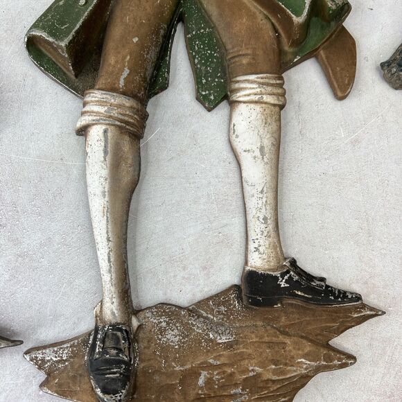 3 Vintage Sexton Cast Metal‎ Continental Army Minuteman Soldiers & BugleWall Art - Picture 10 of 16